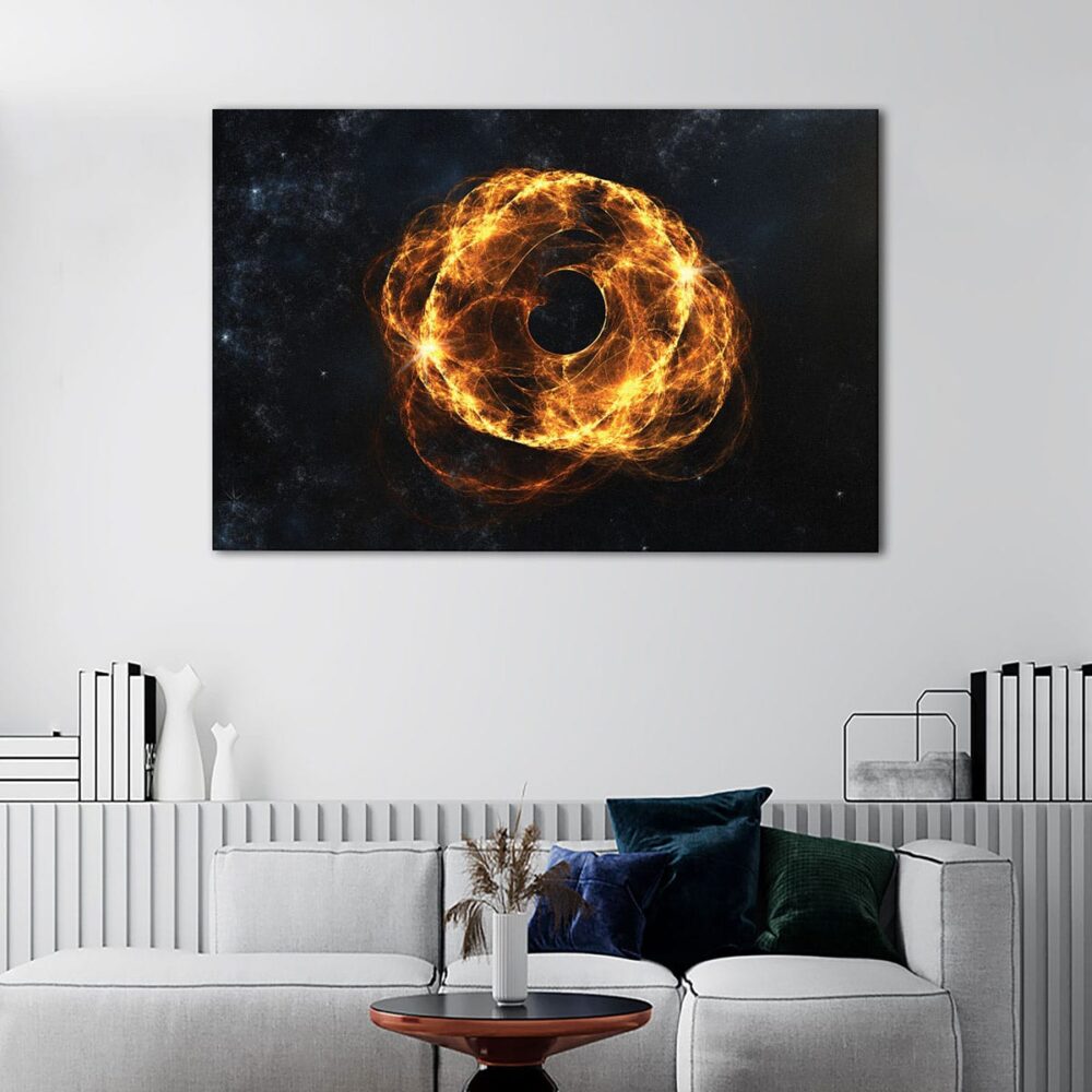 1 panels Black Hole in Fire canvas art