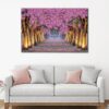 1 panels Cherry Blossoms road canvas art