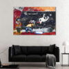 1 panels astronaut graffit canvas art