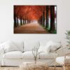 1 panels autumn forest road canvas art