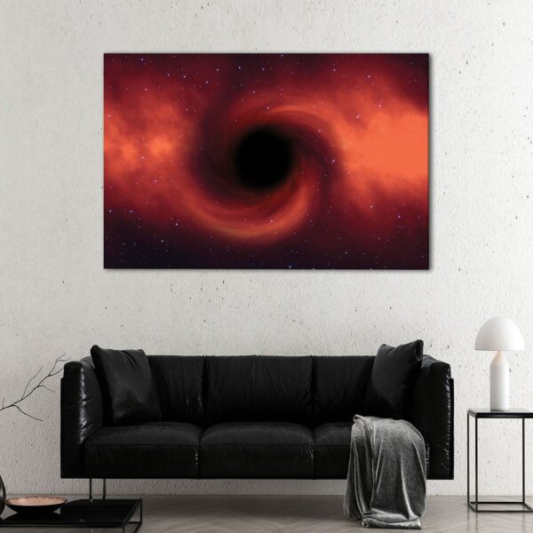 1 panels black hole canvas art