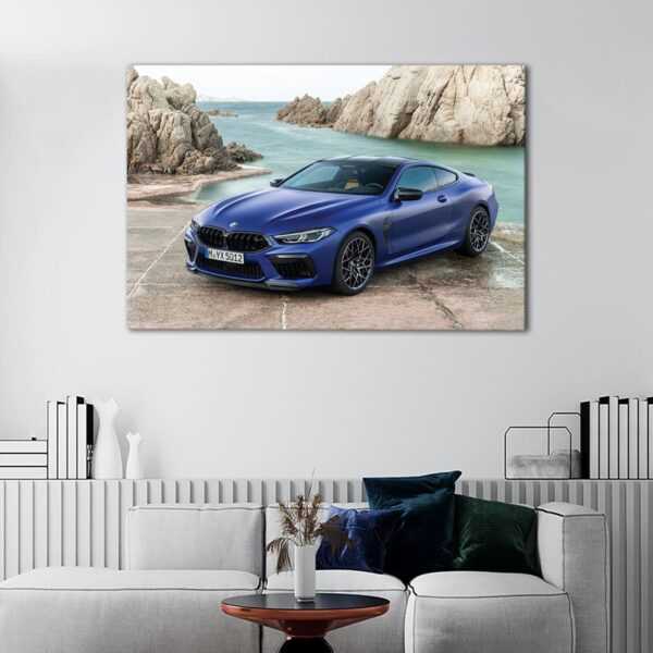  tableau bmw m8 bleue