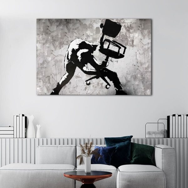 1 panels chair smash canvas art