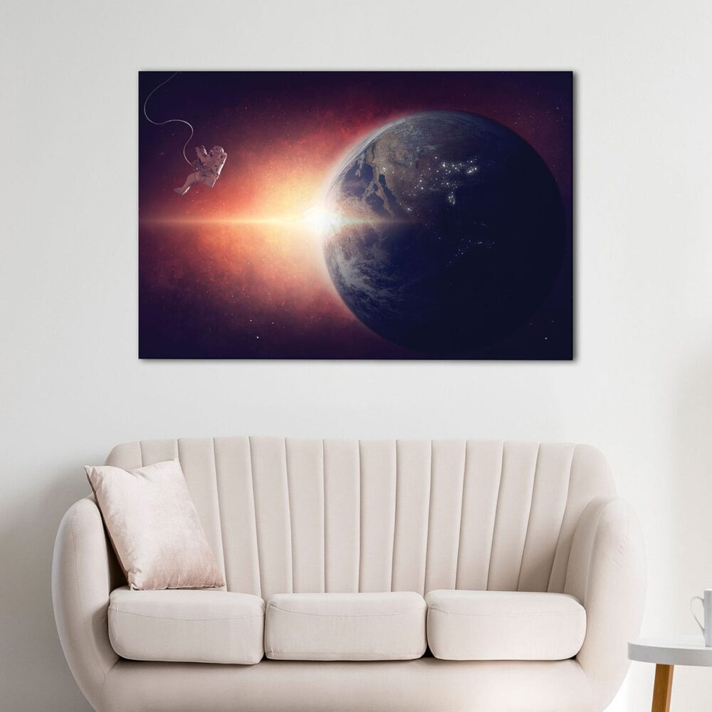 1 panels earth from space canvas art