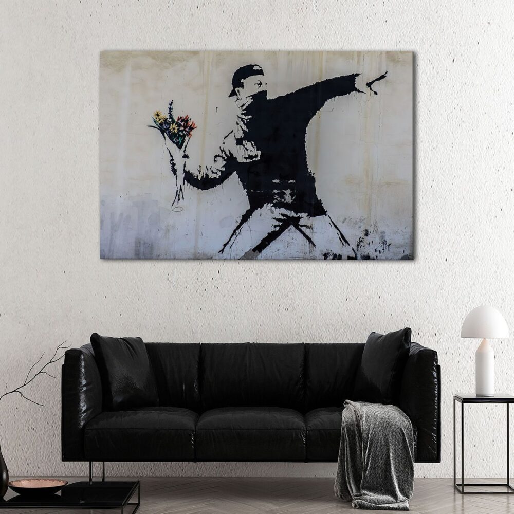 1 panels flower thrower canvas art