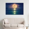 1 panels full moon on water canvas art