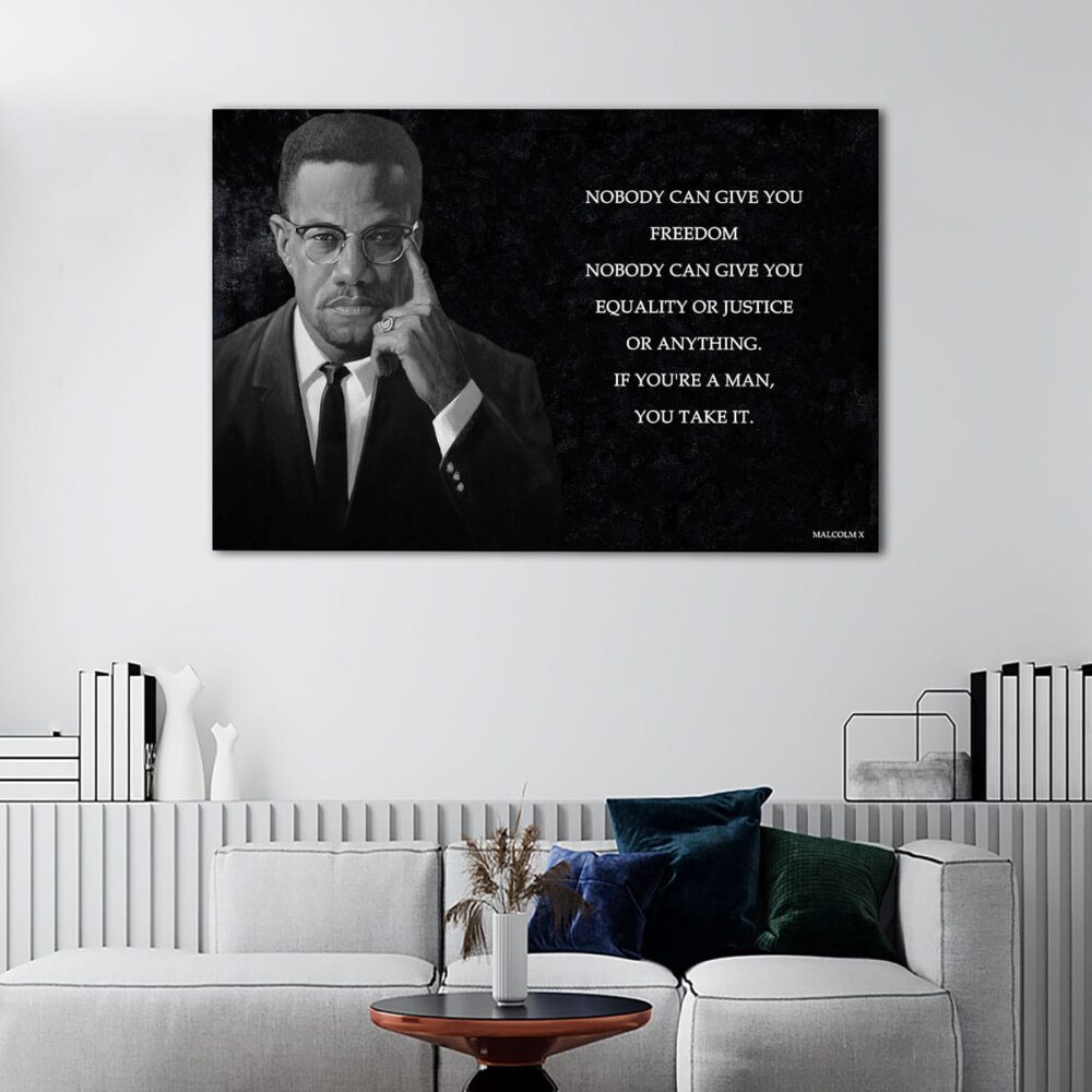 1 panels malcom x quote canvas art-min