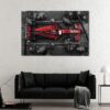 1 panels red Formula 1 pit stop canvas art