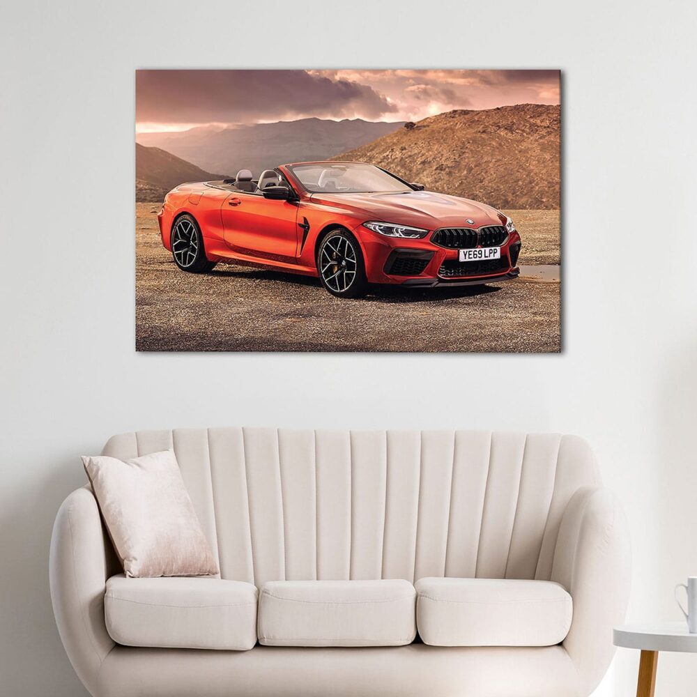 1 panels red bmw m8 canvas art