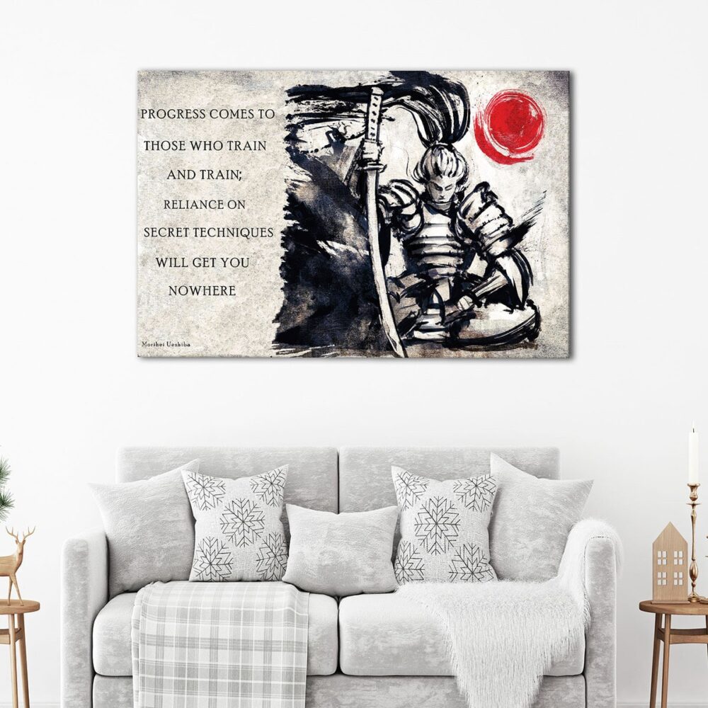 1 panels samurai fighter motivation canvas art