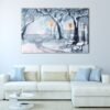 1 panels snow park painting canvas art