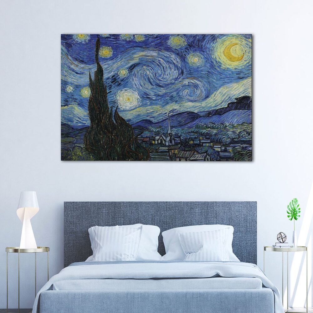 1 panels starry night van gogh canvas art