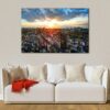 1 panels tokyo skyline at sunrise canvas art