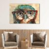 1 panels wise owl canvas art