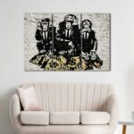 3 panels 3 wise monkeys canvas art