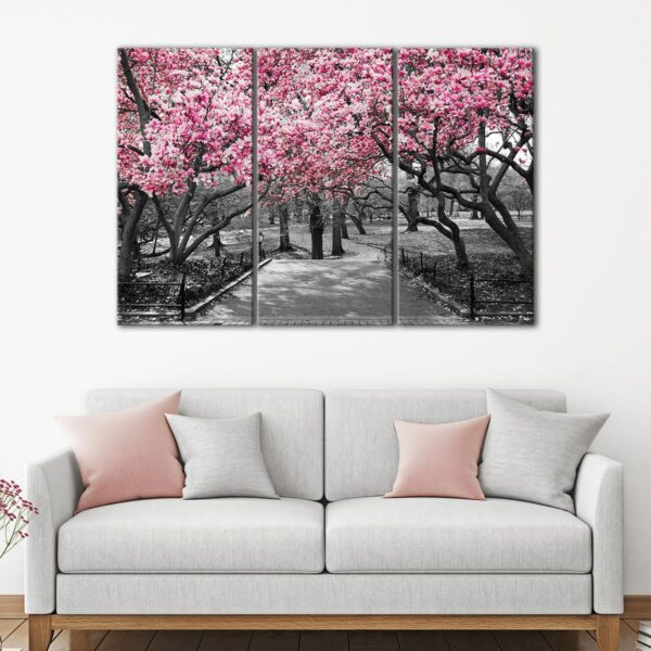 3 panels Central Park in Bloom canvas art