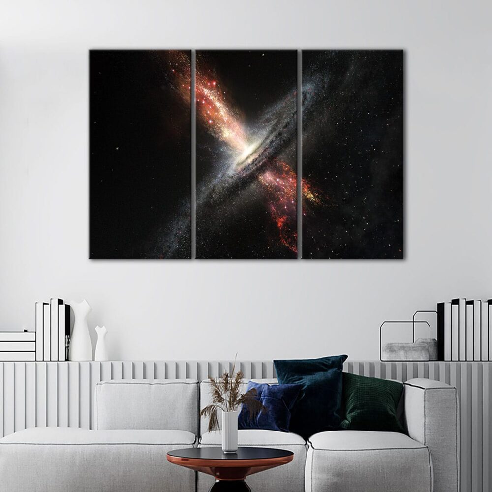 3 panels amazing black wholee canvas art