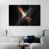 3 panels amazing black wholee canvas art