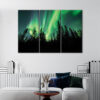 3 panels aurora borealis canvas art