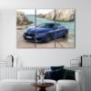  tableau tryptique bmw m8 bleue