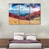 3 panels blue ridge mountains autumn canvas art