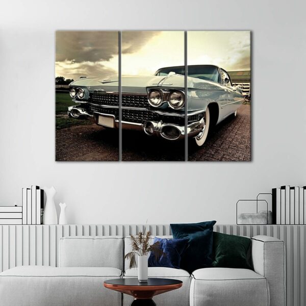 3 panels cadillac eldorado canvas art