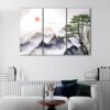 3 panels chinese mountain fog canvas art