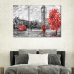 3 panels london city giclee print canvas art