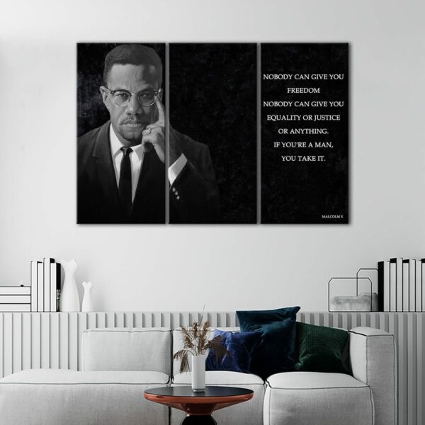 tableau tryptique citation de malcolm x