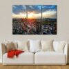 3 panels tokyo skyline at sunrise canvas art