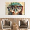 3 panels wise owl canvas art