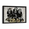 3 wise monkeys framed canvas black frame