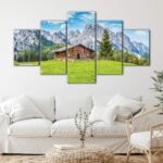 tableau maison de montagne dans les alpes 5 pièces