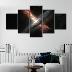 5 panels amazing black wholee canvas art