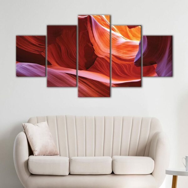 5 panels antelope canyon utah canvas art