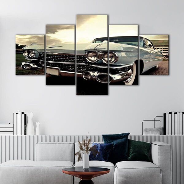 5 panels cadillac eldorado canvas art