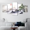 5 panels chinese mountain fog canvas art