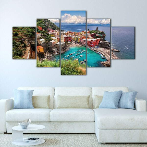 5 panels cinque terre italy canvas art