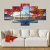 5 panels fuji mountain japan canvas art