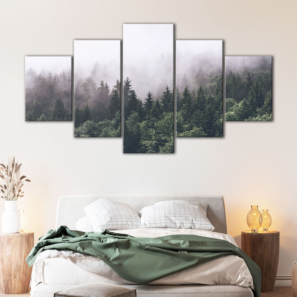 5 panels smoky forest utah canvas art