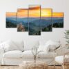 5 panels smoky mountains blue ridge canvas art