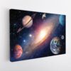 Amazing Planets & stars stretched canvas