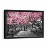 Central Park in Bloom framed canvas black frame