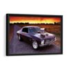  tableau dodge charger avec cadre noir