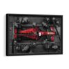 Formula 1 pit stop framed canvas black frame