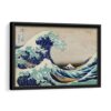 Great Wave Off Kanagawa framed canvas black frame