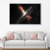 amazing black whole floating frame canvas