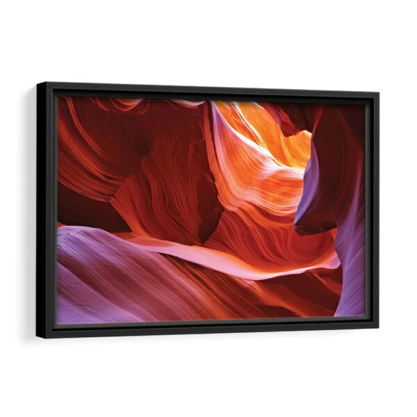 antelope canyon utah framed canvas black frame