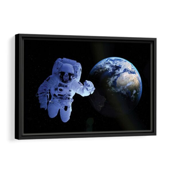 astraunot in space framed canvas black frame