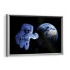 astraunot in space framed canvas white frame